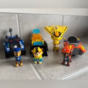 Paw Patrol Bundle of 4 Vehicles with 4 Pups - Chase, Rubble, and Chase